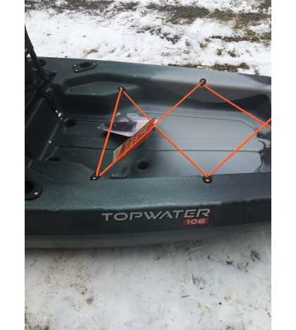 Old Town Topwater 106 Kayak Angler Fishing New. Color Boreal