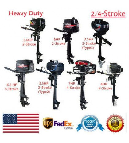 3.5/4/6.5/6.5/7hp Outboard Motor 2/4-Stroke Inflatable Fishing Boat Engine motor