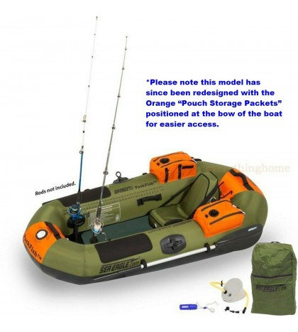 Sea Eagle Packfish 7 Pro Portable Inflatable Fishing Boat Raft
