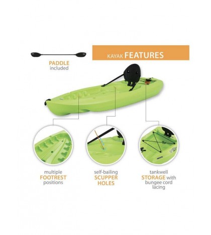 Lifetime Daylite 8ft Sit-on-top Kayak Saddle Included T Handles Storage Include