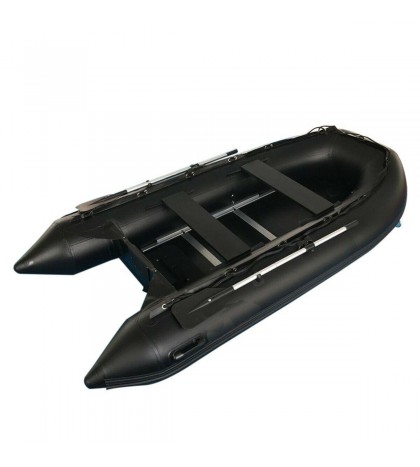 3 4 Person Inflatable Fishing Boat Rafting Black Blow Up Boat Oars Set Storage