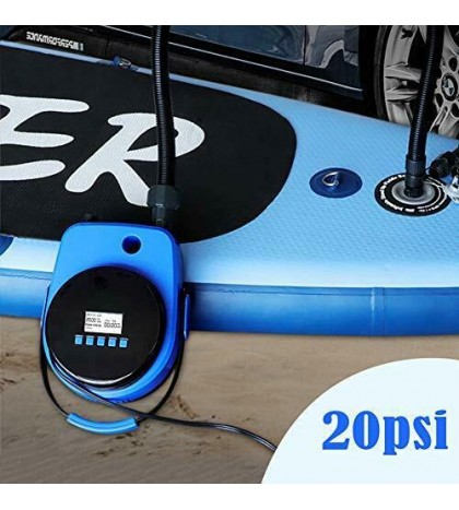 20PSI SUP Electric Air Pump, Upgraded Portable LCD Double Stage Electric Pump w