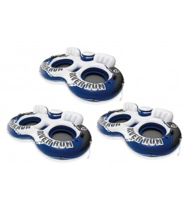 Intex River Run II 2-Person Water Tube w/ Cooler and Connectors (3 Pack) 58837EP
