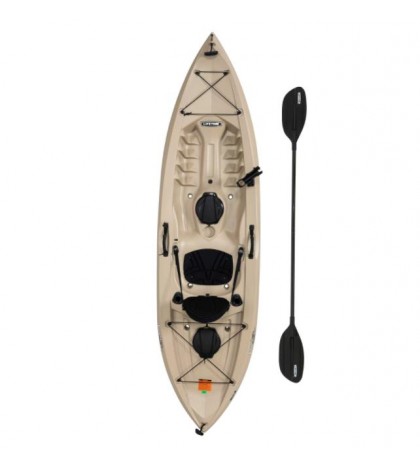 Fishing Kayak w/Paddle 10 Ft Lifetime Tamarack Angler 100, Made in USA