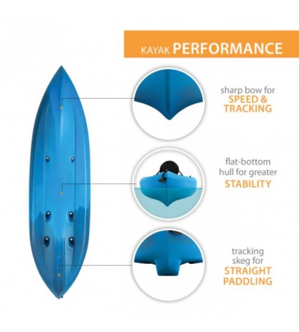 Fishing Kayak w/Paddle 10 Ft Lifetime Tamarack Angler 100, Made in USA