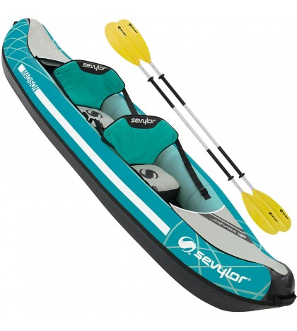 Sevylor Inflatable Madison Kit Kayak 2 Seater Canoe Recreational Kayak Tour Set