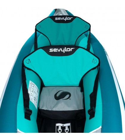 Sevylor Inflatable Madison Kit Kayak 2 Seater Canoe Recreational Kayak Tour Set