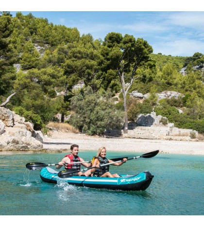 Sevylor Inflatable Madison Kit Kayak 2 Seater Canoe Recreational Kayak Tour Set