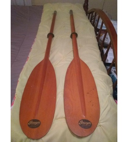 Old Vintage Sawyer Rogue River Parkway Talent Oregon Label Kayak Paddle Boat Oar