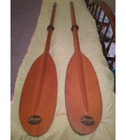 Old Vintage Sawyer Rogue River Parkway Talent Oregon Label Kayak Paddle Boat Oar