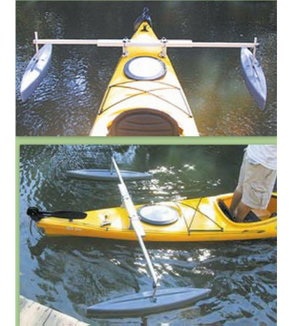 Canoe Stabilizer.  Helps Prevent Tipping.  Streamlined.  Clamps on. Kayaks too!
