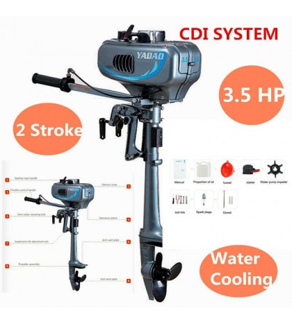 2/4-Stroke 3.5/6.5/18 HP Outboard Motor Fish Boat Trolling Engine Water Cooling