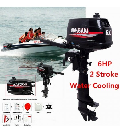 2/4-Stroke 3.5/6.5/18 HP Outboard Motor Fish Boat Trolling Engine Water Cooling