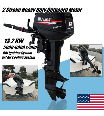 2/4-Stroke 3.5/6.5/18 HP Outboard Motor Fish Boat Trolling Engine Water Cooling