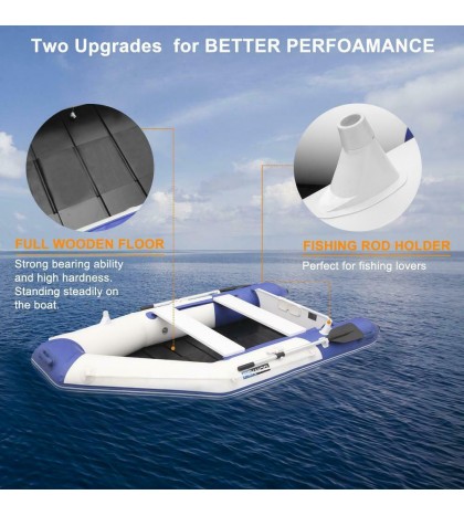 New 10ft Inflatable Water Sports Tender Rafting Fishing Dinghy Boat Blue White