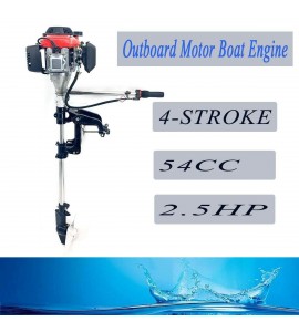 54CC Boat Engine 4 Stroke 2.5HP Outboard Motor Boat Engine W/ Air Cooling System