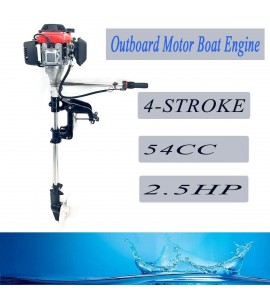 54CC Boat Engine 4 Stroke 2.5HP Outboard Motor Boat Engine W/ Air Cooling System