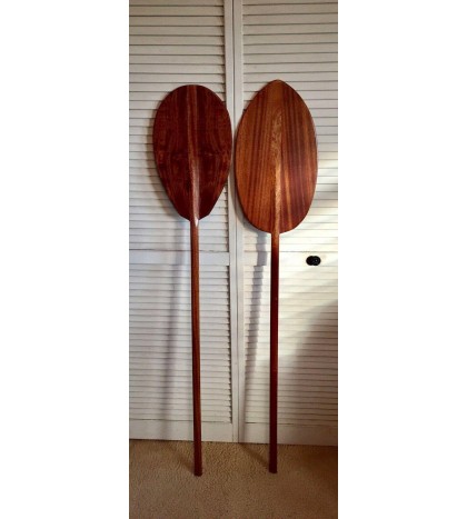 Koa 5ft Paddle with Oversized Blade - Hawaiian Outrigger Canoe Paddling