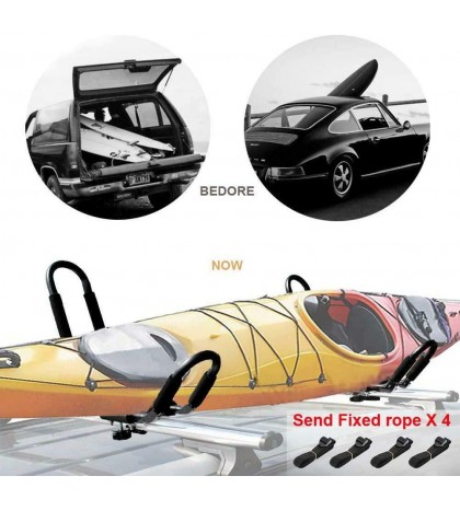 Kayak Roof Rack for Car Carrier Kayaks 2 Pairs Foldable Universal J-Bar Rack