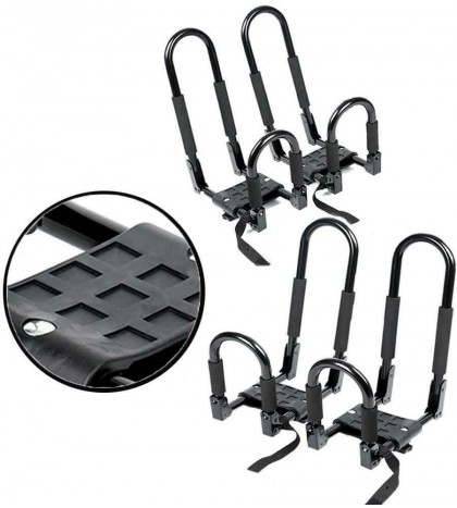 Kayak Roof Rack for Car Carrier Kayaks 2 Pairs Foldable Universal J-Bar Rack