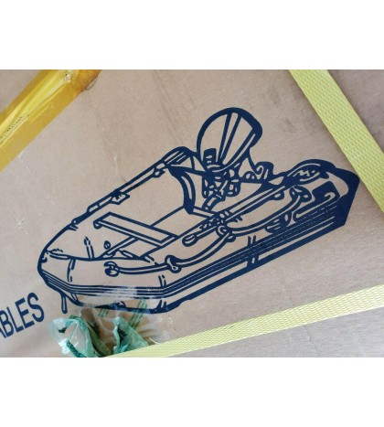 WEST Marine MS-275 Performance Raft  Floor Inflatable Boat & Oars Gray