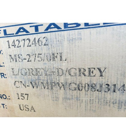 WEST Marine MS-275 Performance Raft  Floor Inflatable Boat & Oars Gray