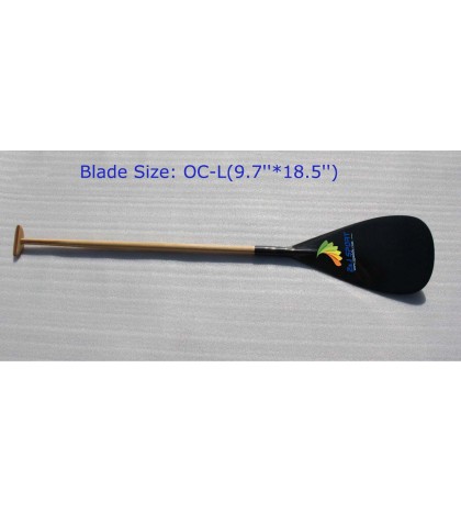 ZJ SPORT Hot Sells Hybrid Outrigger Canoe Paddle With Straight Wooden Shaft
