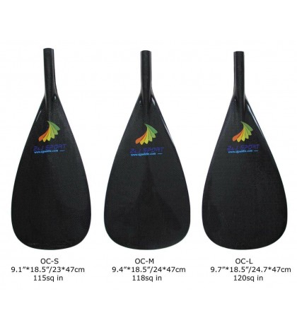 ZJ SPORT Hot Sells Hybrid Outrigger Canoe Paddle With Straight Wooden Shaft