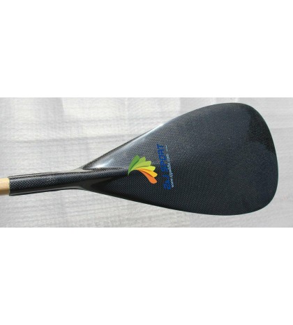 ZJ SPORT Hot Sells Hybrid Outrigger Canoe Paddle With Straight Wooden Shaft