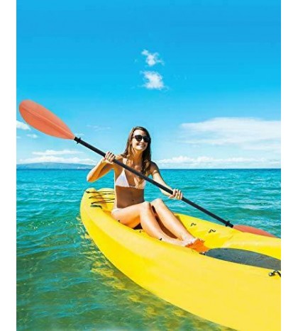 Kayak Paddle 230CM/90.5 Inches Premium Carbon Shaft Kayaking Boating Oar red