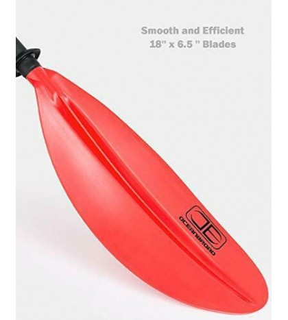 Kayak Paddle 230CM/90.5 Inches Premium Carbon Shaft Kayaking Boating Oar red
