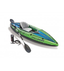 Intex 68305EP Challenger K1 Inflatable Kayak with Oar and Hand Intex 68305EP Challenger K1 Inflatable Kayak with Oar and Hand