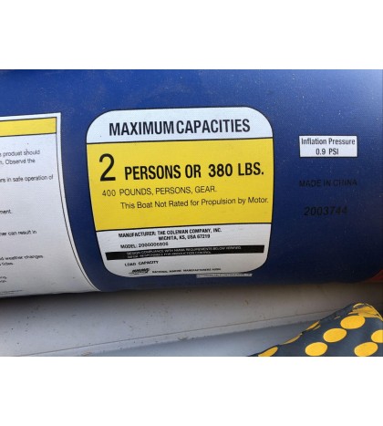 SEVYLOR INFLATABLE 2 PERSON KAYAK 10’ X 34”