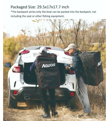 AQUOS New 7.5ft Pontoon Boat&Guardbar&Seat&BowMount 20lbs motor for Fishing