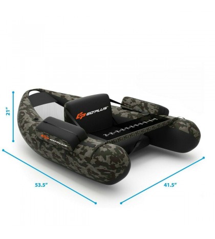 Fishing Kayak Boat Inflatable Dry Waterproof 1 Person Set Float Tube Hand Pump