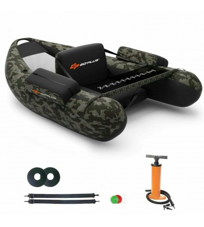 Fishing Kayak Boat Inflatable Dry Waterproof 1 Person Set Float Tube Hand Pump