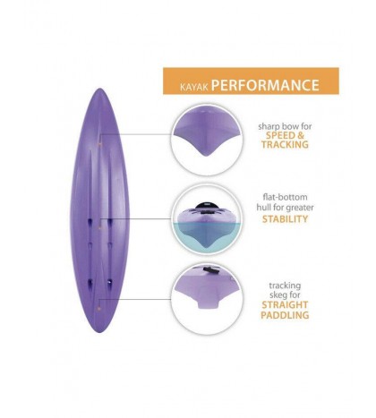 Lifetime Charger 10 ft Sit-in Kayak (Paddle Included), 90985 in prince purple