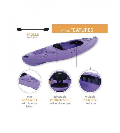 Lifetime Charger 10 ft Sit-in Kayak (Paddle Included), 90985 in prince purple