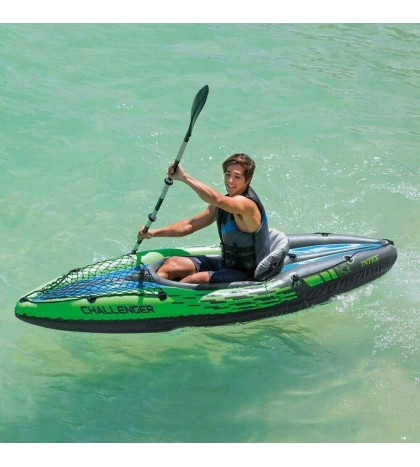 NEW STILL IN BOX Intex Challenger K1 Inflatable Kayak Set with Pump