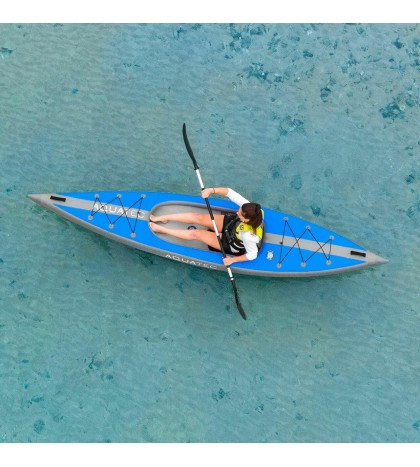 AquaTec Inflatable Kayaks [2 Sizes] | WATER SPORT BOAT With Pump, Bag & Paddles