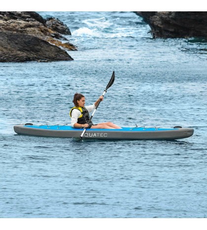 AquaTec Inflatable Kayaks [2 Sizes] | WATER SPORT BOAT With Pump, Bag & Paddles