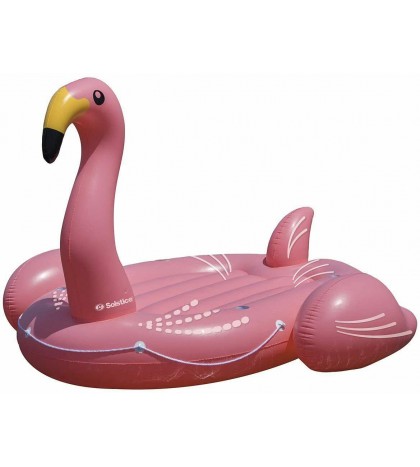 Solstice The Biggest Giant Flamingo Inflatable Island for Lakes Fits 4+Adults