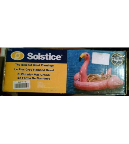 Solstice The Biggest Giant Flamingo Inflatable Island for Lakes Fits 4+Adults