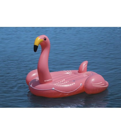 Solstice The Biggest Giant Flamingo Inflatable Island for Lakes Fits 4+Adults