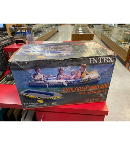 INTEX EXPLORER PRO 400 - FOUR PERSON BOAT 704 LB CAPACITY - AK 1536