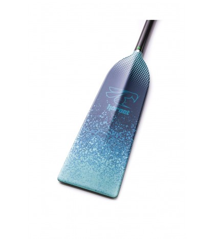 Hornet Watersports Dragon Boat Paddle Fixed Length Carbon Fiber Blue Splash L...