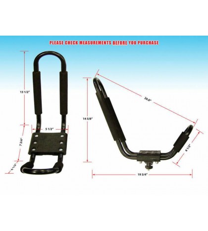 2 Sets Stainless Folding Roof Kayak J-Style Racks PK-KR FOLD Stainless2