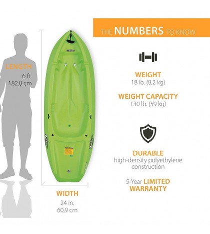 Lifetime Wave 6' Youth Kayak (Paddle Included) MESSAGE ME COLOR INTERESTED THX!
