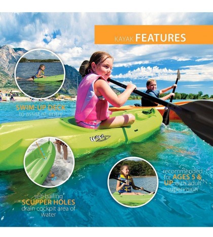 Lifetime Wave 6' Youth Kayak (Paddle Included) MESSAGE ME COLOR INTERESTED THX!