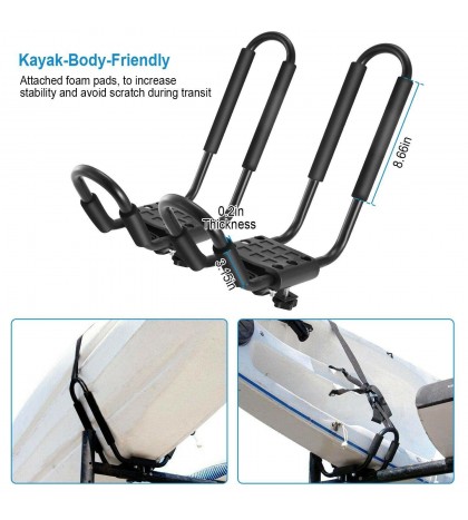 1/2/4Pair Canoe Boat Kayak Roof Rack Kayak Carrier Car Truck Top Mount J Bar